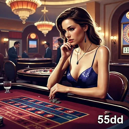 Imagem do cassino 55dd com luzes brilhantes, promovendo diversão e jogo online no site 55dd.